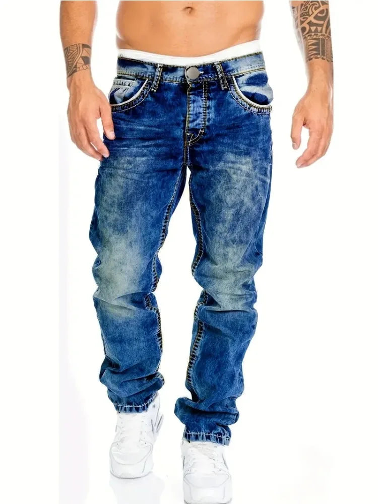 ג'ינס ווש עם תפרים בולטים