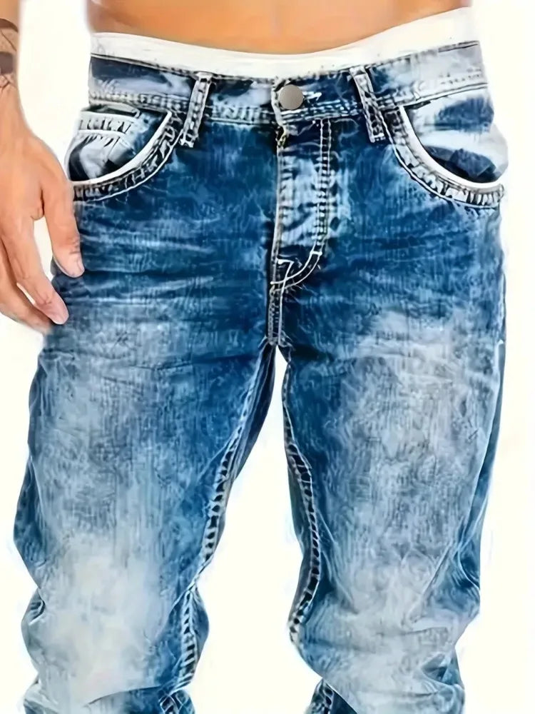 ג'ינס ווש עם תפרים בולטים