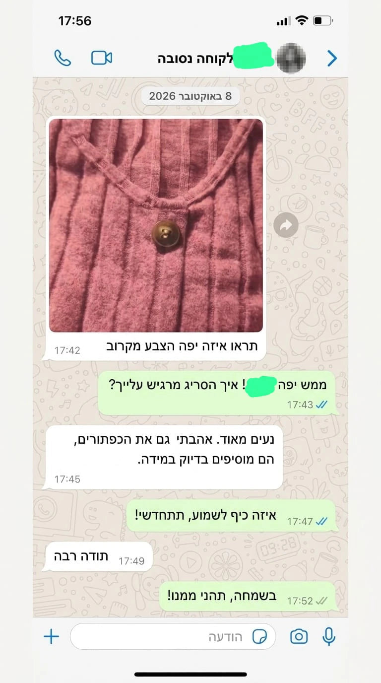 ביקורת לקוח 13 — צילום מסך של שיחה